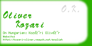 oliver kozari business card